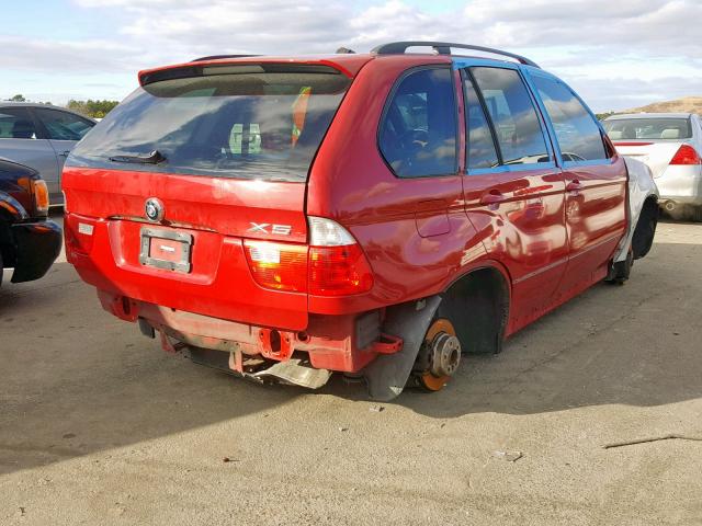 5UXFB93503LN80867 - 2003 BMW X5 4.6IS RED photo 4