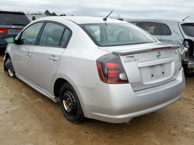 3N1AB6AP0CL724780 - 2012 NISSAN SENTRA 2.0 SILVER photo 3