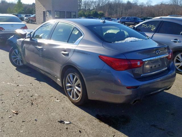 JN1BV7AR3FM398616 - 2015 INFINITI Q50 BASE GRAY photo 3