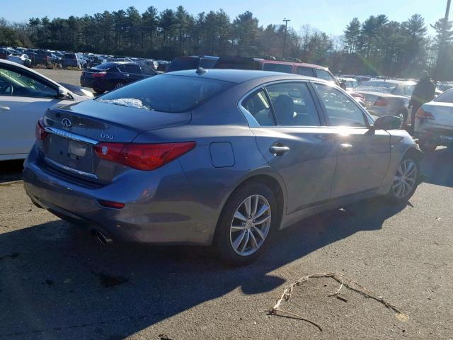 JN1BV7AR3FM398616 - 2015 INFINITI Q50 BASE GRAY photo 4