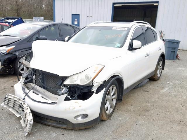 JNKAJ09E28M302716 - 2008 INFINITI EX35 BASE WHITE photo 2
