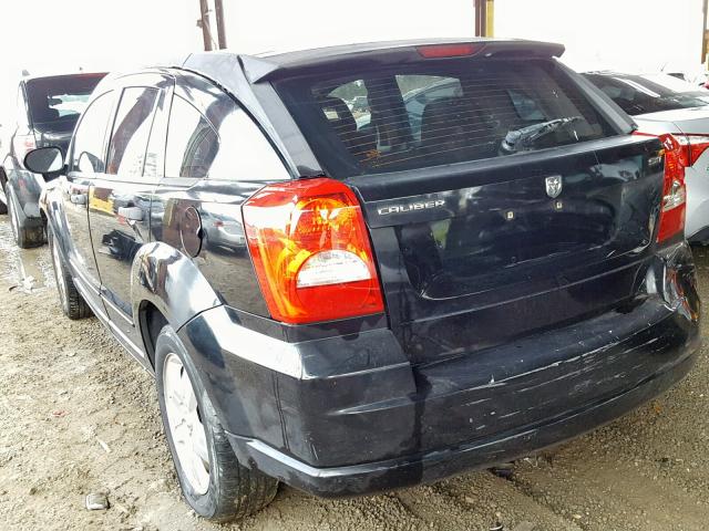 1B3HB48B47D536688 - 2007 DODGE CALIBER SX BLACK photo 3