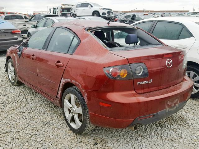 JM1BK323461539011 - 2006 MAZDA 3 S MAROON photo 3