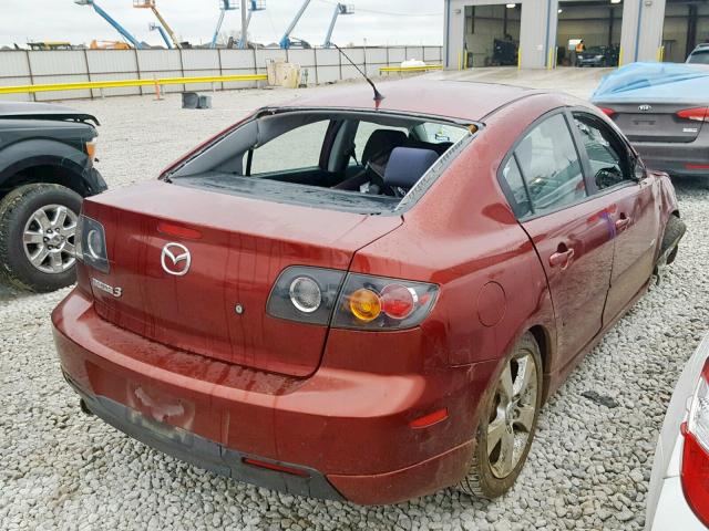 JM1BK323461539011 - 2006 MAZDA 3 S MAROON photo 4