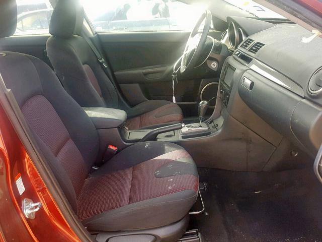 JM1BK323461539011 - 2006 MAZDA 3 S MAROON photo 5