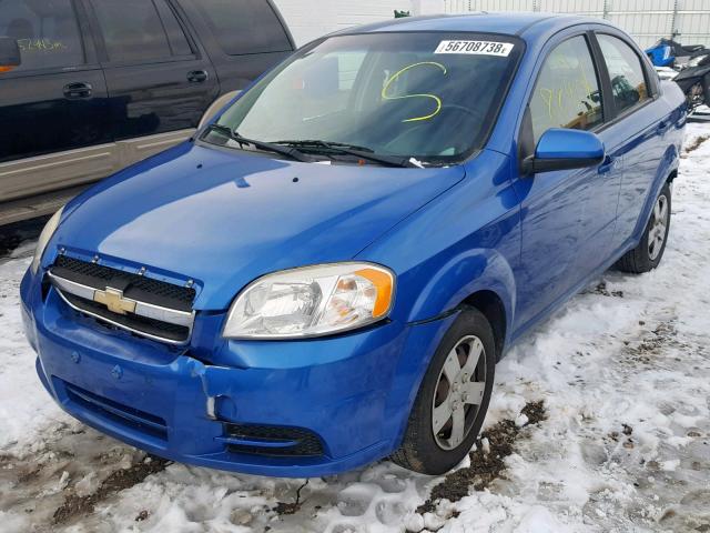 KL1TD5DE4AB125598 - 2010 CHEVROLET AVEO LS BLUE photo 2