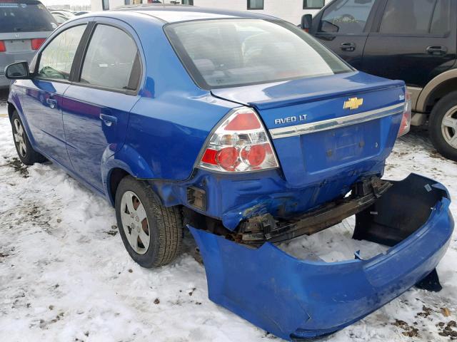KL1TD5DE4AB125598 - 2010 CHEVROLET AVEO LS BLUE photo 3