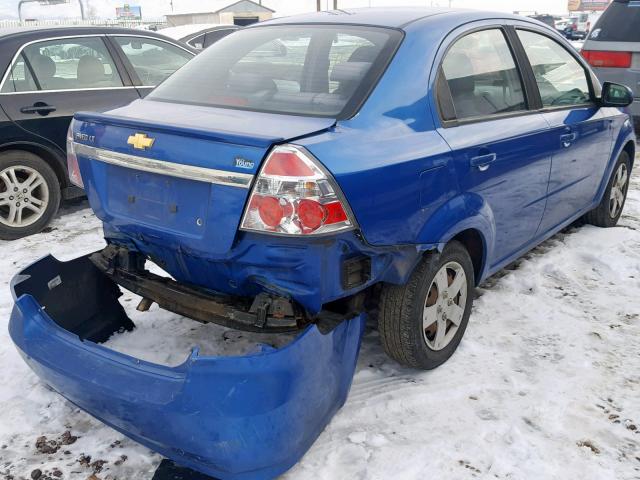 KL1TD5DE4AB125598 - 2010 CHEVROLET AVEO LS BLUE photo 4