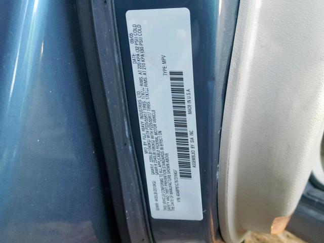 4S4BP61C767316457 - 2006 SUBARU LEGACY OUT BLUE photo 10