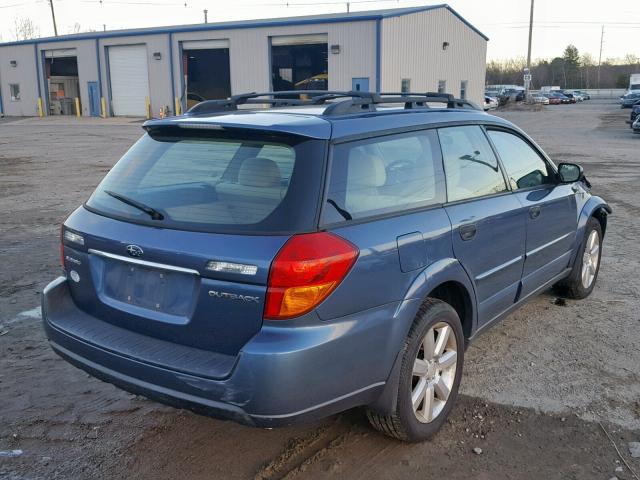 4S4BP61C767316457 - 2006 SUBARU LEGACY OUT BLUE photo 4