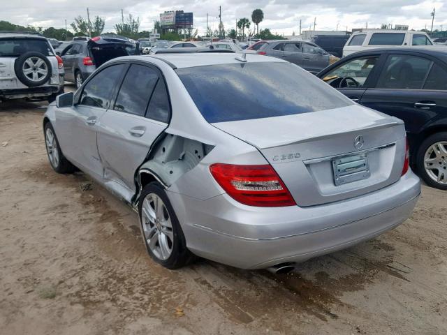 WDDGF4HB2EA918205 - 2014 MERCEDES-BENZ C 250 SILVER photo 3