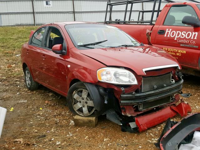 KL1TD56607B053040 - 2007 CHEVROLET AVEO BASE წითელი ფოტო 1