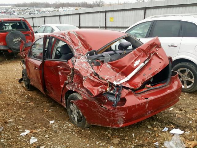 KL1TD56607B053040 - 2007 CHEVROLET AVEO BASE წითელი ფოტო 3