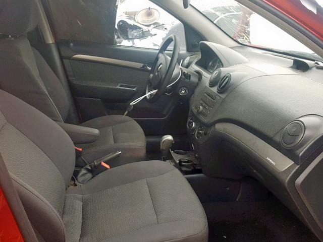 KL1TD56607B053040 - 2007 CHEVROLET AVEO BASE წითელი ფოტო 5