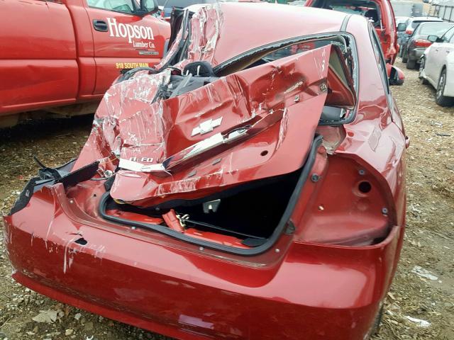 KL1TD56607B053040 - 2007 CHEVROLET AVEO BASE წითელი ფოტო 9