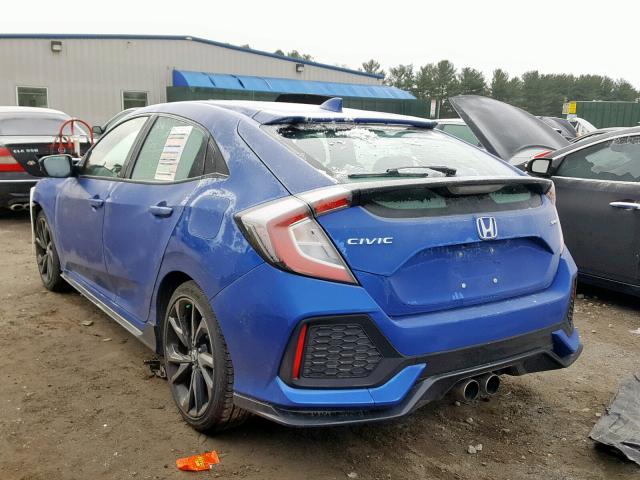 SHHFK7G45JU223383 - 2018 HONDA CIVIC SPOR BLUE photo 3