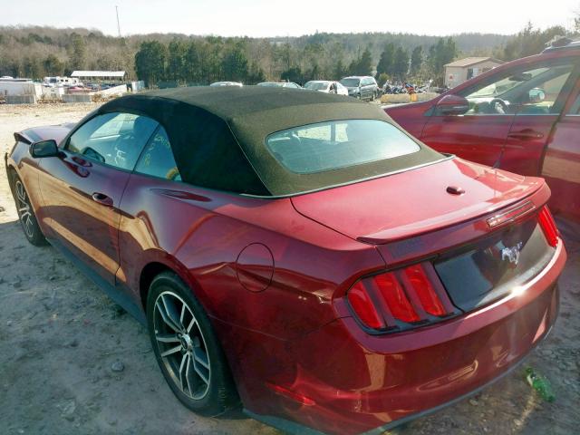 1FATP8UH5F5383412 - 2015 FORD MUSTANG BURGUNDY photo 3