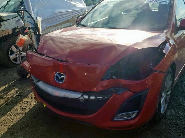 JM1BL1M54B1435015 - 2011 MAZDA 3 S RED photo 9