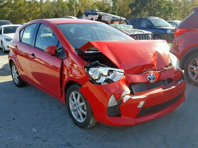 JTDKDTB39C1013625 - 2012 TOYOTA PRIUS C RED photo 1