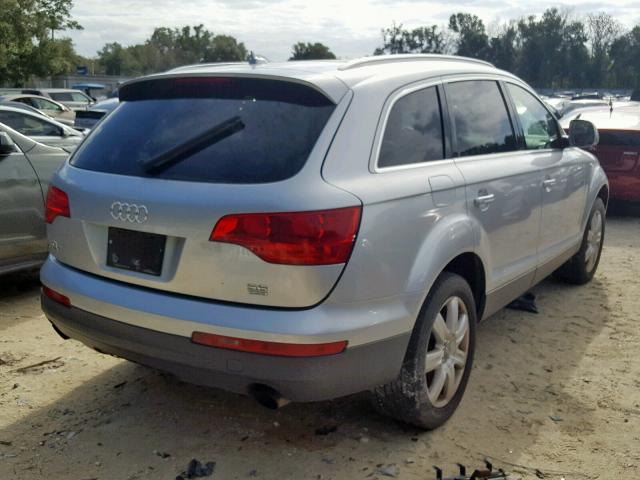 WA1BY74L07D027436 - 2007 AUDI Q7 3.6 QUA SILVER photo 4