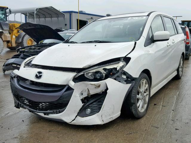 JM1CW2DLXC0127077 - 2012 MAZDA 5 WHITE photo 2