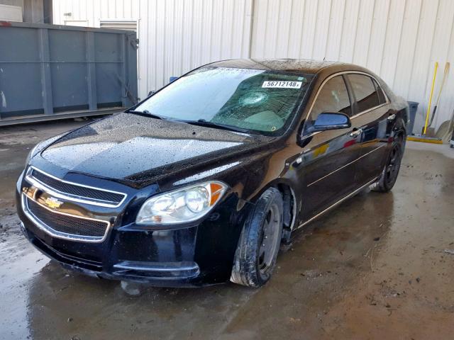 1G1ZH57BX9F155551 - 2009 CHEVROLET MALIBU 1LT BLACK photo 2