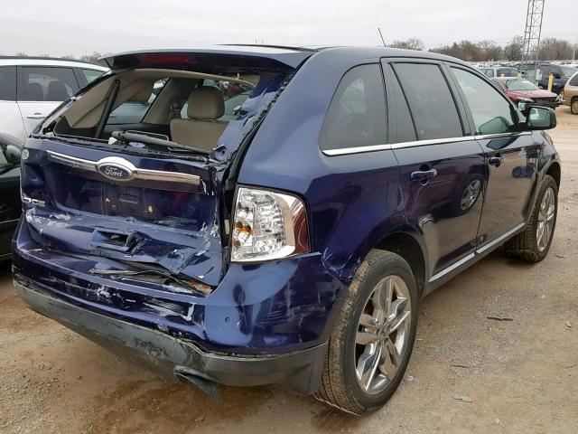 2FMDK3KC2BBA33969 - 2011 FORD EDGE LIMIT BLUE photo 4