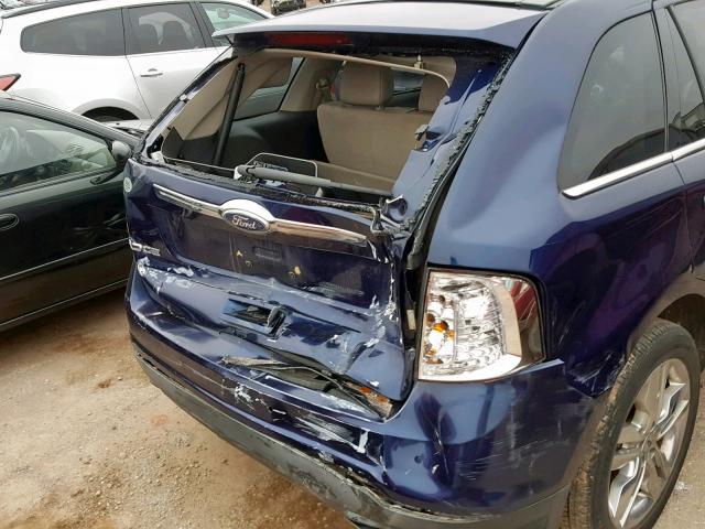 2FMDK3KC2BBA33969 - 2011 FORD EDGE LIMIT BLUE photo 9