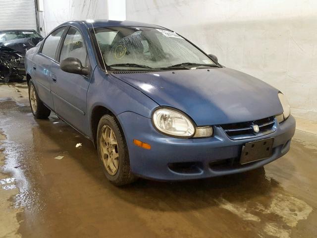 1B3ES56C42D642667 - 2002 DODGE NEON ES BLUE photo 1