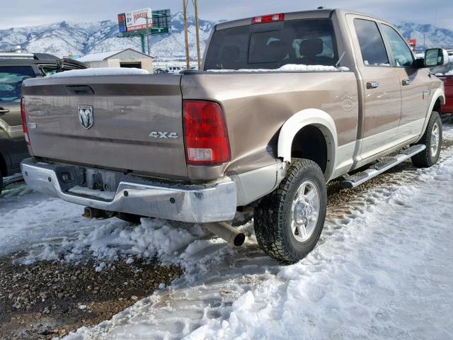 3D7UT2CLXAG121681 - 2010 DODGE RAM 2500 BROWN photo 4