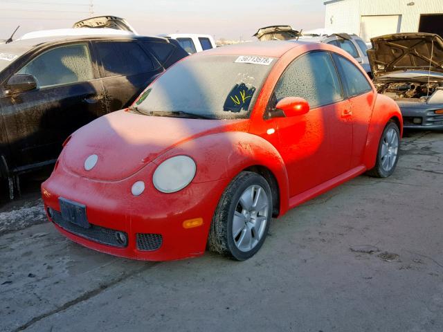 3VWFE21C12M461351 - 2002 VOLKSWAGEN NEW BEETLE წითელი ფოტო 2