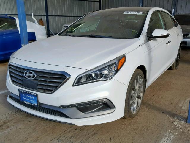 5NPE34AB3FH190828 - 2015 HYUNDAI SONATA SPO WHITE photo 2