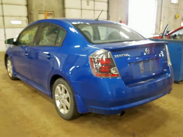 3N1AB6APXBL717558 - 2011 NISSAN SENTRA 2.0 BLUE photo 3