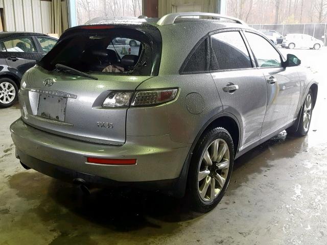 JNRAS08W66X211422 - 2006 INFINITI FX35 GRAY photo 4