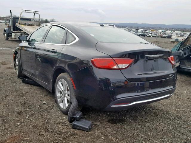 1C3CCCAB6FN631440 - 2015 CHRYSLER 200 LIMITE BLACK photo 3