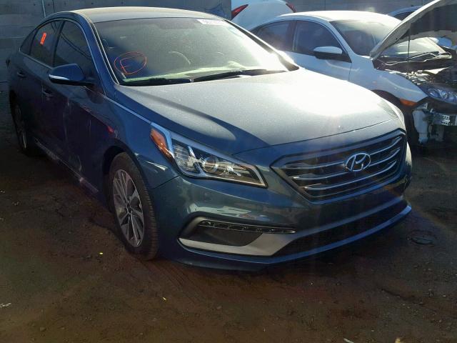 5NPE34AF6HH583499 - 2017 HYUNDAI SONATA SPO BLUE photo 1