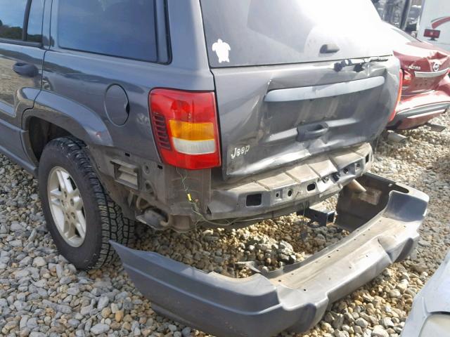 1J4GX48S84C401575 - 2004 JEEP GRAND CHER GRAY photo 9