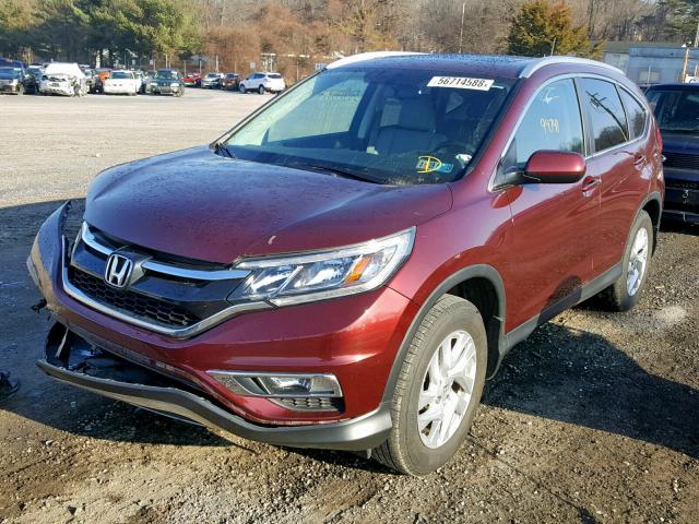 5J6RM4H71FL048984 - 2015 HONDA CR-V EXL MAROON photo 2