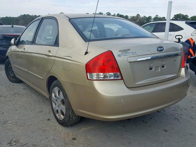 KNAFE221995651413 - 2009 KIA SPECTRA EX GOLD photo 3