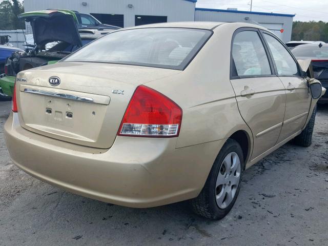 KNAFE221995651413 - 2009 KIA SPECTRA EX GOLD photo 4