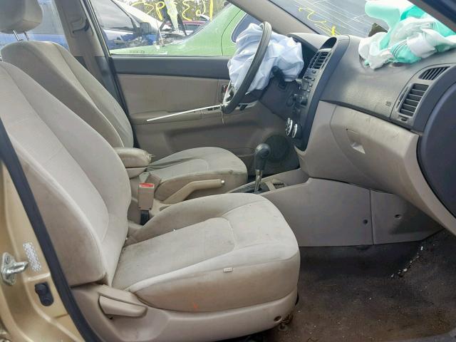 KNAFE221995651413 - 2009 KIA SPECTRA EX GOLD photo 5