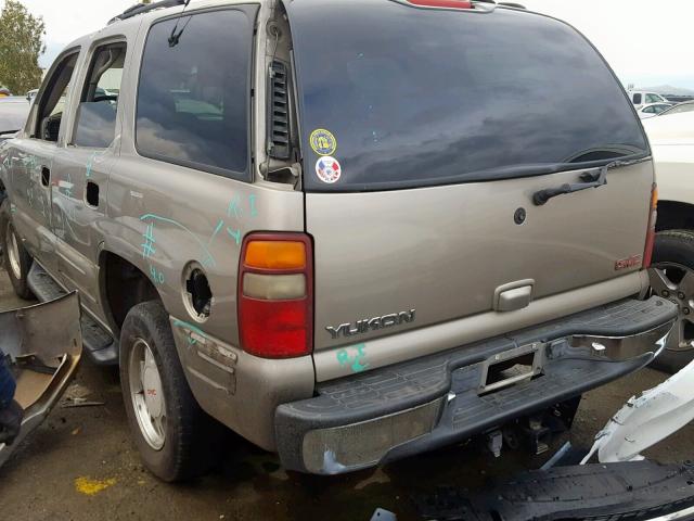 1GKEK13T01R170680 - 2001 GMC YUKON TAN photo 3