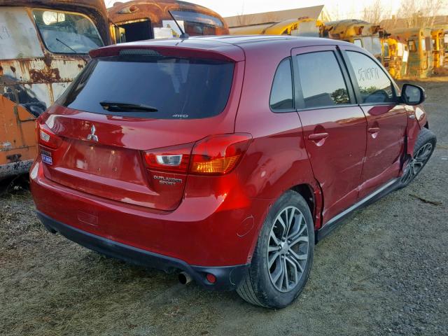 JA4AR3AU9GZ054247 - 2016 MITSUBISHI OUTLANDER MAROON photo 4