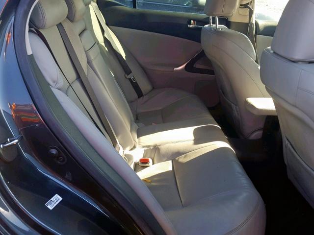 JTHBE262982015884 - 2008 LEXUS IS 350 GRAY photo 6