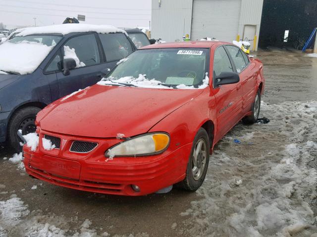 1G2NE52E2XM709842 - 1999 PONTIAC GRAND AM S RED photo 2