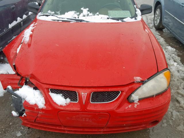 1G2NE52E2XM709842 - 1999 PONTIAC GRAND AM S RED photo 7