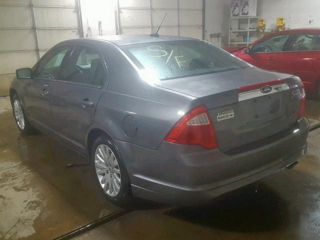 3FADP0L30AR179263 - 2010 FORD FUSION HYB GRAY photo 3