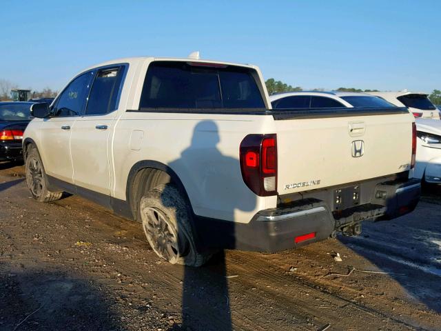 5FPYK3F79HB002871 - 2017 HONDA RIDGELINE WHITE photo 3