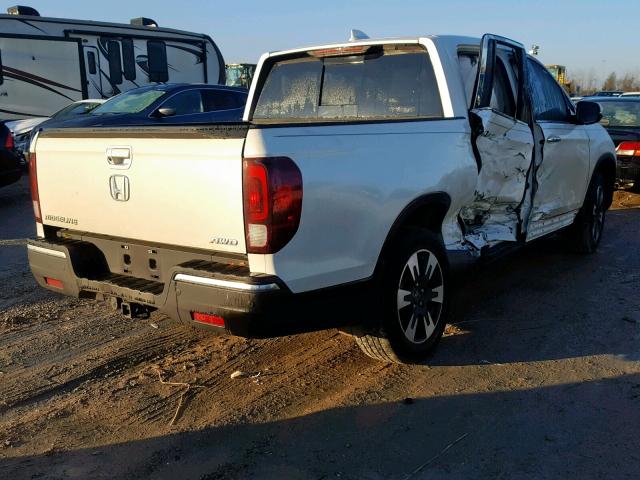 5FPYK3F79HB002871 - 2017 HONDA RIDGELINE WHITE photo 4