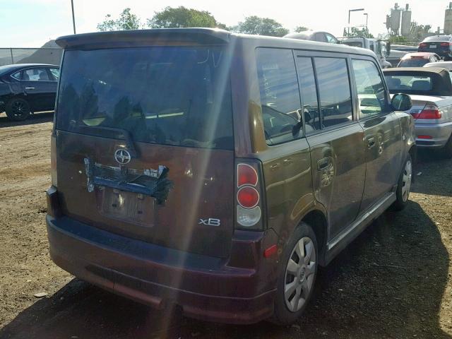 JTLKT334364124933 - 2006 TOYOTA SCION XB Марун фото 4